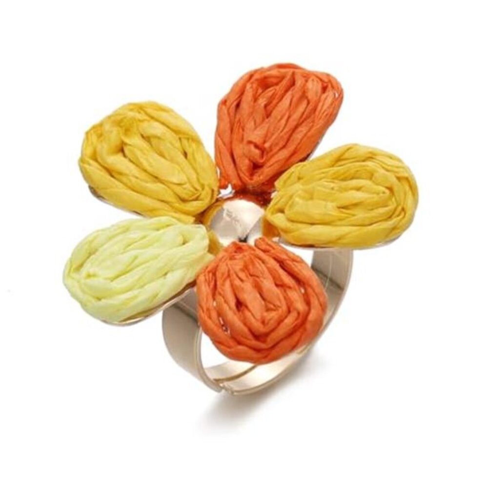Women's Flower Ring, Handmade Adjustable Spring Summer Jewelry